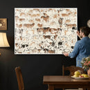 Farmhouse Longhorn Wall Art Canvas Print - Abstract Farm by MyGreatCanvas | Canvas Wall Art Prints | Photo Prints & Wall Decor