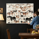 Wild Horses Wall Art Canvas Print - Abstract Farm Longhorn by MyGreatCanvas | Canvas Wall Art Prints | Photo Prints & Wall Decor