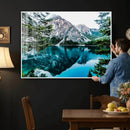 Alpine Mountain Lake Wall Art Canvas Print – Turquoise by MyGreatCanvas | Canvas Wall Art Prints | Photo Prints & Wall Decor