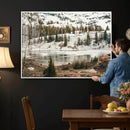 Snowy Mountain Landscape Wall Art Canvas Print, Alpine Pine by MyGreatCanvas | Canvas Wall Art Prints | Photo Prints & Wall Decor