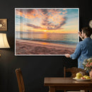 Sunset Beach Wall Art Canvas Print – Soft Coastal by MyGreatCanvas | Canvas Wall Art Prints | Photo Prints & Wall Decor