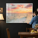 Sunset Beach Wall Art Canvas Print – Soft Coastal by MyGreatCanvas | Canvas Wall Art Prints | Photo Prints & Wall Decor