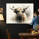 Abstract Highland Cow Wall Art Canvas Print, Rustic Farm by MyGreatCanvas | Canvas Wall Art Prints | Photo Prints & Wall Decor