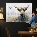 Abstract Highland Cow Animal Wall Art Canvas Print by MyGreatCanvas | Canvas Wall Art Prints | Photo Prints & Wall Decor