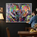 Graffiti Football Helmets Wall Art Canvas Print, Urban by MyGreatCanvas | Canvas Wall Art Prints | Photo Prints & Wall Decor