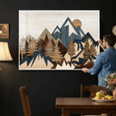 Wood Style Mountain Wall Art Canvas Print, Layered Wood by MyGreatCanvas | Canvas Wall Art Prints | Photo Prints & Wall Decor