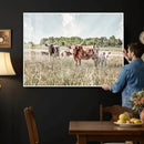 Texas Longhorn Cattle Wall Art Canvas Print: Western Ranch by MyGreatCanvas | Canvas Wall Art Prints | Photo Prints & Wall Decor
