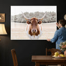 Texas Longhorn Bull Wall Art Canvas Print, Rustic Western by MyGreatCanvas | Canvas Wall Art Prints | Photo Prints & Wall Decor