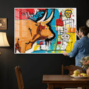 Basquiat Style Bull Graffiti Wall Art Canvas Print, Street by MyGreatCanvas | Canvas Wall Art Prints | Photo Prints & Wall Decor
