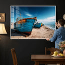 Coastal Fishing Boats Wall Art Canvas Print, Sunset Beach by MyGreatCanvas | Canvas Wall Art Prints | Photo Prints & Wall Decor