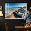 Coastal Fishing Boats Wall Art Canvas Print, Sunset Beach by MyGreatCanvas | Canvas Wall Art Prints | Photo Prints & Wall Decor