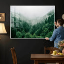 Misty Pine Forest Wall Art Canvas Print, Foggy Evergreen by MyGreatCanvas | Canvas Wall Art Prints | Photo Prints & Wall Decor