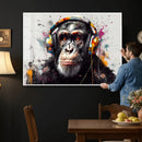 Dj Monkey Wall Art Canvas Print – Colorful Pop Art Banksy by MyGreatCanvas | Canvas Wall Art Prints | Photo Prints & Wall Decor