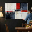 Navy Red Abstract Wall Art Canvas Print, Modern Luxury by MyGreatCanvas | Canvas Wall Art Prints | Photo Prints & Wall Decor