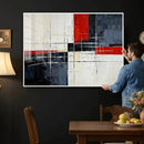 Navy Red Abstract Wall Art Canvas Print, Modern Luxury by MyGreatCanvas | Canvas Wall Art Prints | Photo Prints & Wall Decor