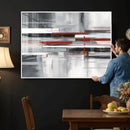 Gray Red Abstract Wall Art Canvas Print, Modern Abstract by MyGreatCanvas | Canvas Wall Art Prints | Photo Prints & Wall Decor