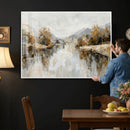 Abstract Landscape Wall Art Canvas Print, Modern Lake by MyGreatCanvas | Canvas Wall Art Prints | Photo Prints & Wall Decor