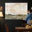 Muted Watercolor Hill Landscape Print — Beige Taupe Cloudy by MyGreatCanvas | Canvas Wall Art Prints | Photo Prints & Wall Decor