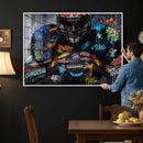 Graffiti American Football Player Street Art Wall Art Canvas by MyGreatCanvas | Canvas Wall Art Prints | Photo Prints & Wall Decor