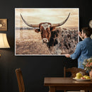 Texas Longhorn Wall Art Canvas Print – Western Cattle Ranch by MyGreatCanvas | Canvas Wall Art Prints | Photo Prints & Wall Decor