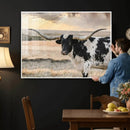 Texas Longhorn Bull Rustic Wall Art Canvas Print by MyGreatCanvas | Canvas Wall Art Prints | Photo Prints & Wall Decor