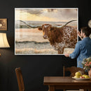 Texas Longhorn Wall Art Canvas Print, Western Ranch Bull by MyGreatCanvas | Canvas Wall Art Prints | Photo Prints & Wall Decor