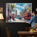 London City Street Wall Art Canvas Print, Big Ben & Red Bus by MyGreatCanvas | Canvas Wall Art Prints | Photo Prints & Wall Decor