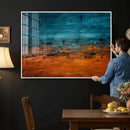 Teal Orange Abstract Wall Art Canvas Print Modern Large by MyGreatCanvas | Canvas Wall Art Prints | Photo Prints & Wall Decor