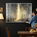 Abstract Birch Forest Wall Art Canvas Print – Modern Gold by MyGreatCanvas | Canvas Wall Art Prints | Photo Prints & Wall Decor