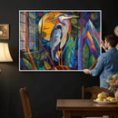 Colorful Heron Wall Art Canvas Print Tropical Bird Abstract by MyGreatCanvas | Canvas Wall Art Prints | Photo Prints & Wall Decor