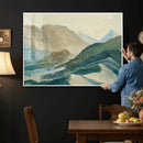 Shemelina Mountain Landscape, Mountains at Dawn Wall Art by MyGreatCanvas | Canvas Wall Art Prints | Photo Prints & Wall Decor