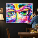 Colorful Abstract Face Wall Art Canvas Print – Modern Pop by MyGreatCanvas | Canvas Wall Art Prints | Photo Prints & Wall Decor