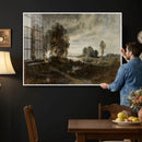 Adolf Dressler Landscape of the Oder River Wall Art Canvas by MyGreatCanvas | Canvas Wall Art Prints | Photo Prints & Wall Decor