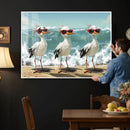 Funny Seagull Wall Art Canvas Print Beach Birds With by MyGreatCanvas | Canvas Wall Art Prints | Photo Prints & Wall Decor