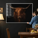 Highland Cow Wall Art Canvas Print – Moody Dark Rustic by MyGreatCanvas | Canvas Wall Art Prints | Photo Prints & Wall Decor