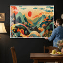 Yayoi Kusama Boho Mountain Landscape Large Wall Art, by MyGreatCanvas | Canvas Wall Art Prints | Photo Prints & Wall Decor