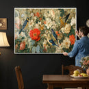Vintage Birds and Flowers Wall Art Canvas Print, Botanical by MyGreatCanvas | Canvas Wall Art Prints | Photo Prints & Wall Decor