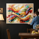 Geometric Abstract Wall Art Canvas Print, Orange Blue by MyGreatCanvas | Canvas Wall Art Prints | Photo Prints & Wall Decor
