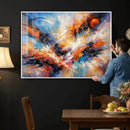 Lyrical Abstraction Wall Art Canvas Print, Orange Blue by MyGreatCanvas | Canvas Wall Art Prints | Photo Prints & Wall Decor