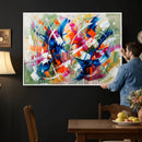 Geometric Abstract Wall Art Canvas Print, Orange Blue by MyGreatCanvas | Canvas Wall Art Prints | Photo Prints & Wall Decor