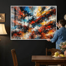 Lyrical Abstrac Wall Art Canvas Print, Orange Blue Abstract by MyGreatCanvas | Canvas Wall Art Prints | Photo Prints & Wall Decor