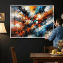 Geometric Abstract Wall Art Canvas Print, Orange Blue by MyGreatCanvas | Canvas Wall Art Prints | Photo Prints & Wall Decor