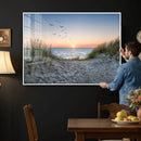 Sandy Dune Path Sunset Canvas Wall Art — Seagulls Beach by MyGreatCanvas | Canvas Wall Art Prints | Photo Prints & Wall Decor