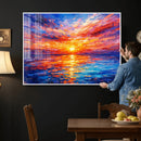 Colorful Knife Ocean Sunset Canvas — Orange Pink Teal by MyGreatCanvas | Canvas Wall Art Prints | Photo Prints & Wall Decor