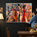 African American Jazz Singer Canvas Art — Red Dress Black by MyGreatCanvas | Canvas Wall Art Prints | Photo Prints & Wall Decor