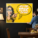 Pop Art Print Bathroom Sign Wall Art Canvas Print — Funny by MyGreatCanvas | Canvas Wall Art Prints | Photo Prints & Wall Decor