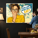 Pop Art Print Bathroom Sign Wall Art Canvas Print — Funny by MyGreatCanvas | Canvas Wall Art Prints | Photo Prints & Wall Decor