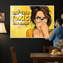 Pop Art Print Bathroom Sign Wall Art Canvas Print — Funny by MyGreatCanvas | Canvas Wall Art Prints | Photo Prints & Wall Decor