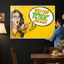 Pop Art Print Bathroom Sign Wall Art Canvas Print — Funny by MyGreatCanvas | Canvas Wall Art Prints | Photo Prints & Wall Decor