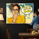 Pop Art Print Bathroom Sign Wall Art Canvas Print — Funny by MyGreatCanvas | Canvas Wall Art Prints | Photo Prints & Wall Decor